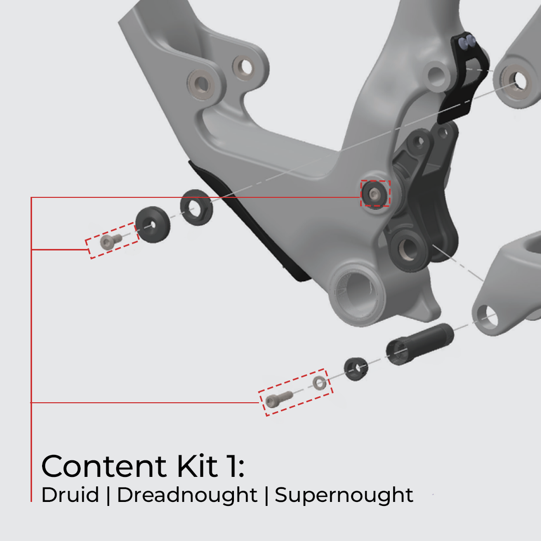Titanium Axle Hardware for Forbidden Bikes