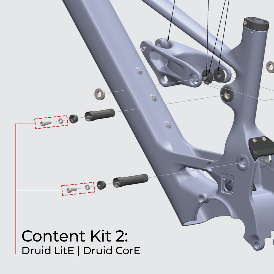 Titanium Axle Hardware for Forbidden Bikes