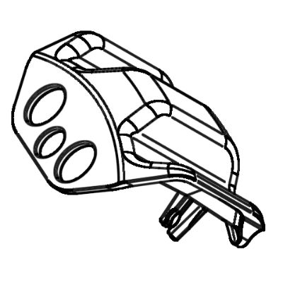 black plastic caliper cover for sram maven brakes shown in an icon style